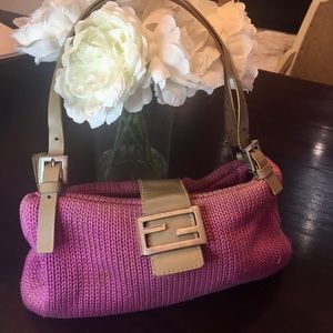 Fendi Vintage knitted baguette bag